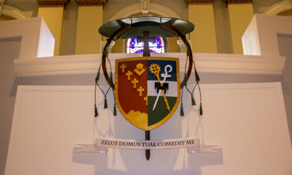 Coat of Arms of the Most Reverend Oscar Cantú, Bishop of San José