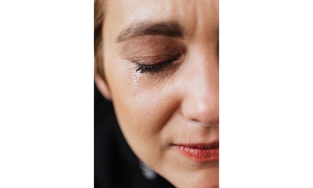 Crying Woman Right Half of Face