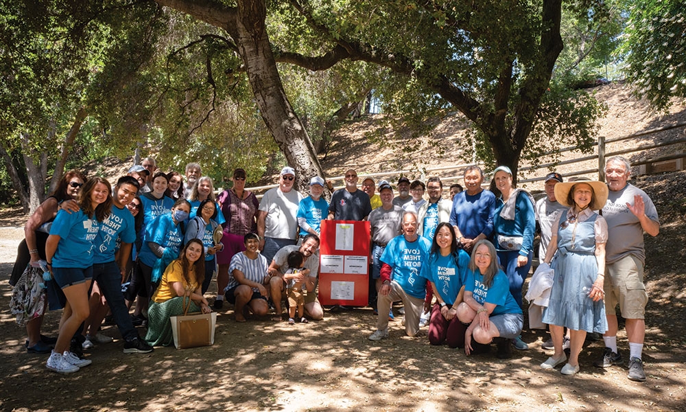 Group shot of walk participants