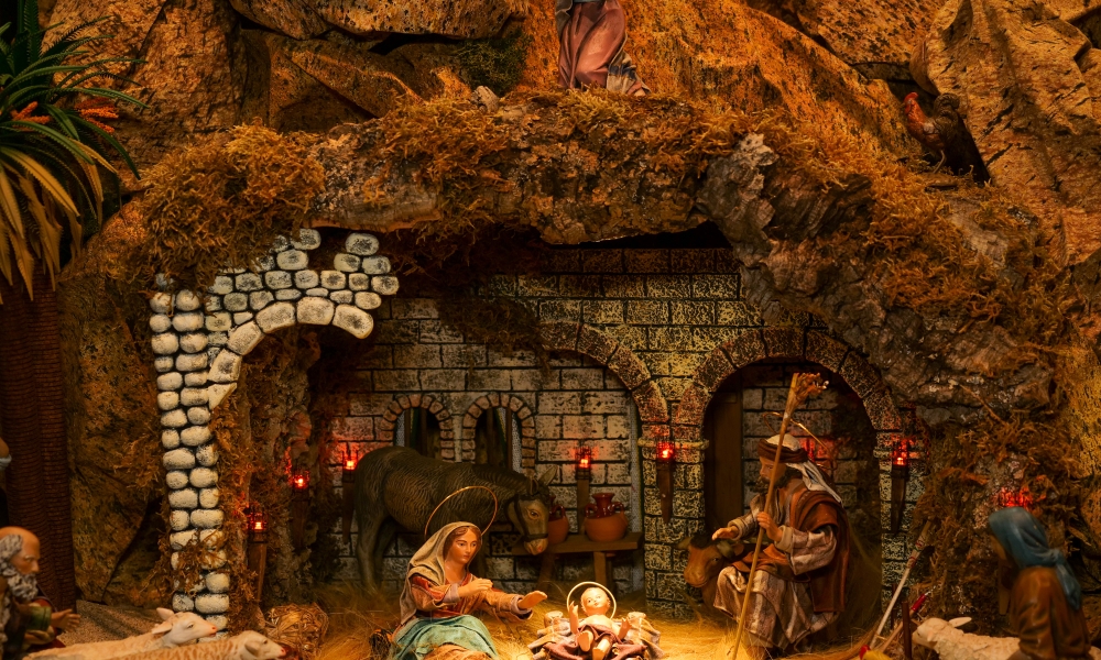 Jesus's Birth Stable Scene Nativity Diorama