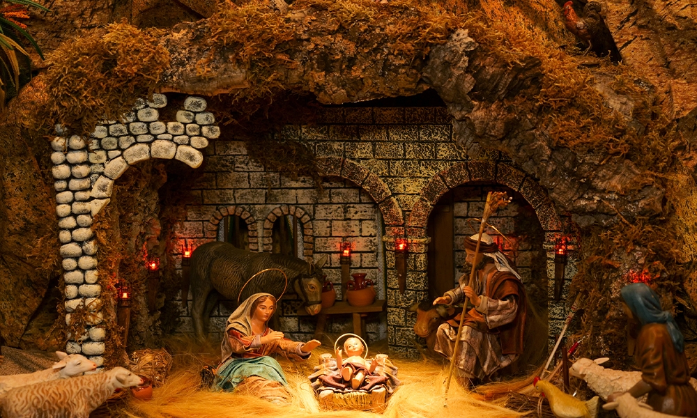 Nativity stable scene