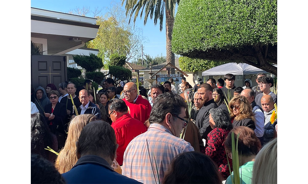 Father Roberto after Mass at Our Lady of Guadalupe in San Jose, CA