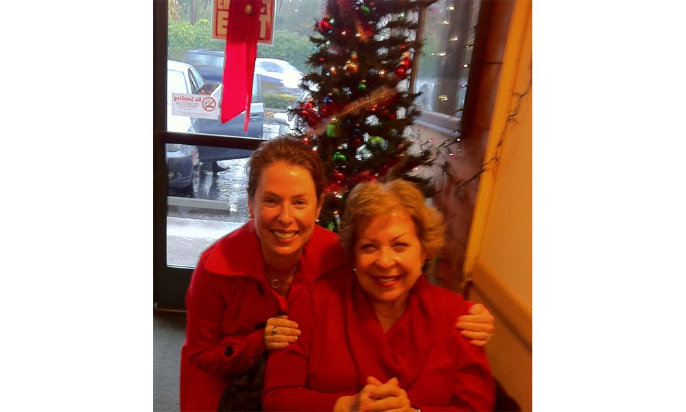 Juli with Joann Arnold during Christmas