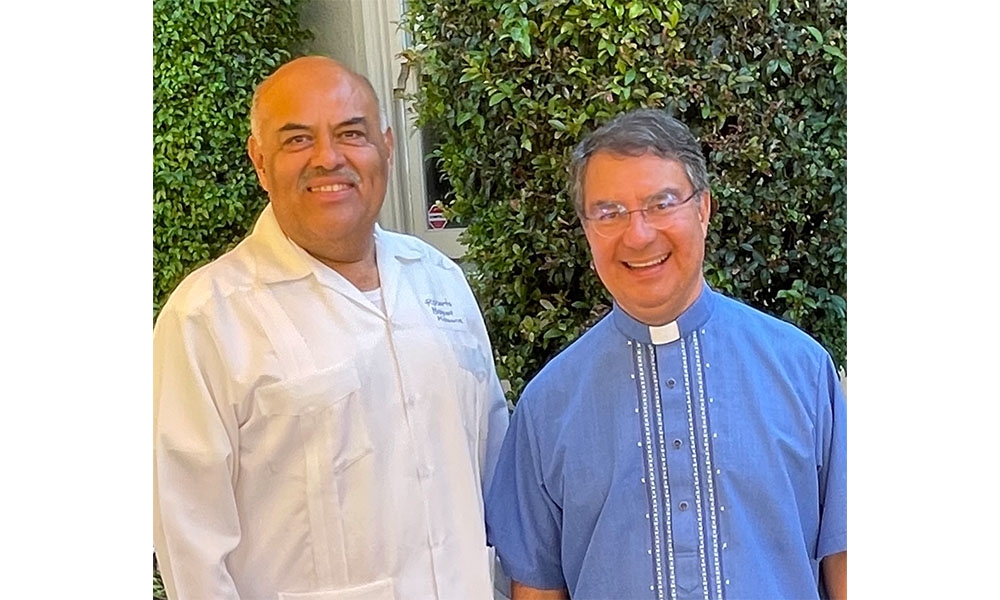 Father Roberto and Bishop Oscar Cantu